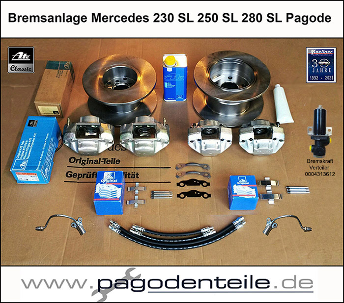 Bremsen Ate Bremsanlage Mercedes 230 SL - 280 SL Pagode Ate Brakes  